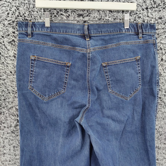 Marina Sport Women Straight Classic Minimalist Jeans 29 US 20 Blue Medium Wash - Picture 12 of 16